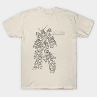 Gundam Unicorn Lineart Style T-Shirt